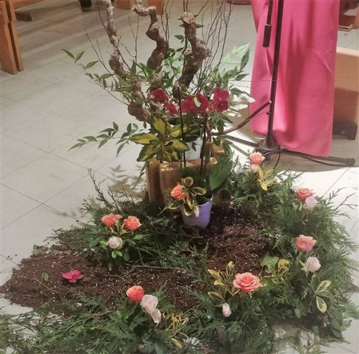 Bénédiction des crèches à la messe des familles